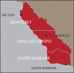 Monterey County appellations map